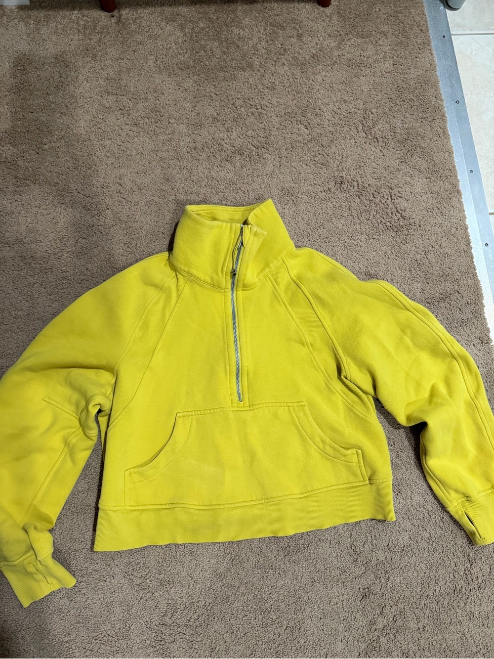 lululemon athletica Yellow Half-Zip Turtleneck Pullover